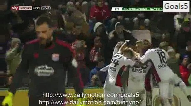 Karim Bellarabi Goal Unterhaching 1 - 3 Leverkusen DBF Pokal 15-12-2015