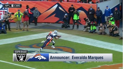 ESPN Brasil announcers call Carr's touchdown to Roberts