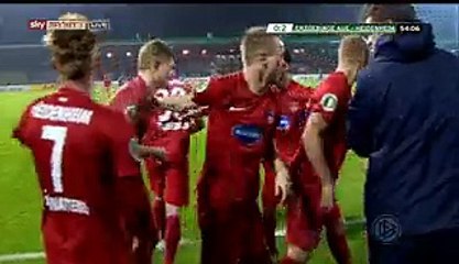 Marc Schnatterer Goal - Erzgebirge Aue 0-2 FC Heidenheim - 15-12-2015