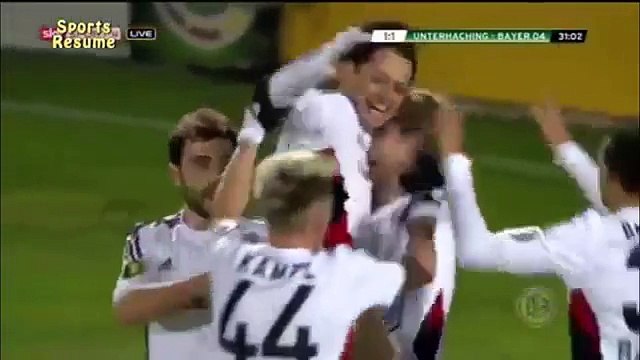 SpVgg Unterhaching 1-3 Bayer Leverkusen All Goals & Highlights DFB-Pokal 15.12.2015