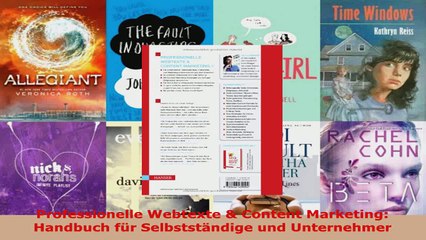 Download Video: Download  Professionelle Webtexte  Content Marketing Handbuch für Selbstständige und Unternehmer Ebook Online