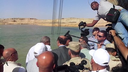 زيارة المهندس ابراهيم محلب رئيس الوزراء الى قناة السويس الجديدة أكتوبر2014