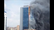 Polat Tower Burns - Big Fire (Amazing Fire at turkish luxus hotel, 17.07.2012)