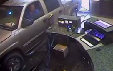 Angry guest smashes truck into hotel after row over bill