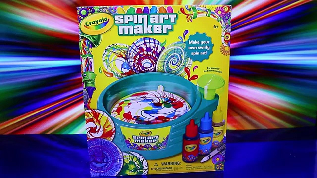 Crayola Spin Art Maker Machine Spinning Art Painting Set Toy Review Kid Friendly DisneyCar