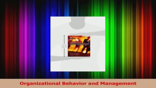 PDF Download  Organizational Behavior and Management PDF Online