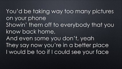 Cole Swindell You Should Be Here [Lyrics]