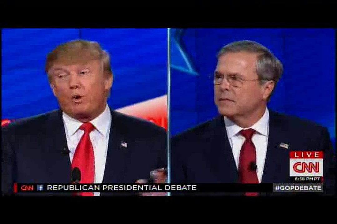 Jeb gets huge applause for countering Trump, crowd boos Trump rejoinder