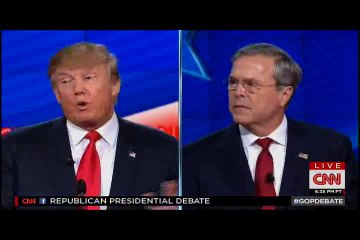 Jeb gets huge applause for countering Trump, crowd boos Trump rejoinder