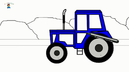 Eğitici çizgi film - Boyama kitabı - Traktör