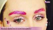 Exclu Vidéo : Miley Cyrus : déjantée avec ses sourcils roses à paillettes !