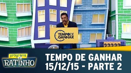Programa do Ratinho 15.12.15 - Tempo de Ganhar - Parte 2