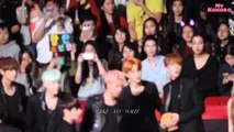 (Fancam/Cut) 151202 BTS Jin sat beside Red Velvet
