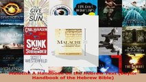 Read  Malachi A Handbook on the Hebrew Text Baylor Handbook of the Hebrew Bible EBooks Online