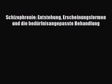 Schizophrenie: Entstehung Erscheinungsformen und die bedürfnisangepasste Behandlung PDF Herunterladen