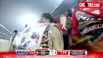 Mohammad Sami Perfect Setup For Liton Das in BPL 2015 Final