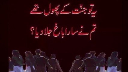 Peshawar Attack | Dedicated To 16th DEC Shuhadaa's (Poem)
