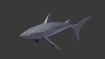 [timelapse][modeling] low poly shark