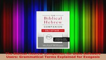 Read  The Biblical Hebrew Companion for Bible Software Users Grammatical Terms Explained for EBooks Online