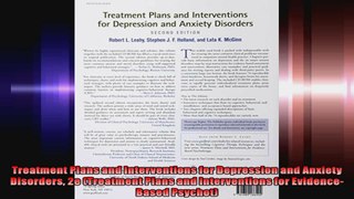 Treatment Plans and Interventions for Depression and Anxiety Disorders 2e Treatment Plans