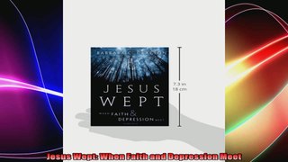 Jesus Wept When Faith and Depression Meet