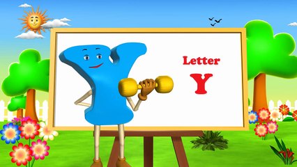 Letter Y Song 3D Animation Learning English Alphabet ABC Song for Children