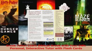 Read  Greek Tutor Learn Biblical Greek with Your Own Personal Interactive Tutor with Flash Ebook Free
