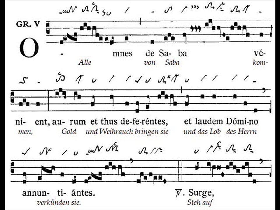 Graduale gregorian 'Omnes de Saba', Epiphania Domini (Epiphanie du Seigneur)
