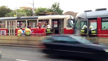 Les tramways, tiré à part après laccident, Prague 21/05/2013