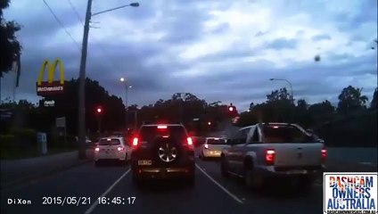 Horrifying video of dog falling out the back of moving truck