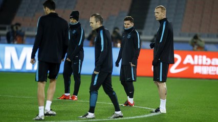 FC Barcelona training session: First session at the semi-final venue