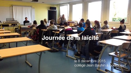 Journée de la laïcité- collège Jean Bauhin Audincourt