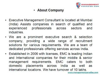 Recruitment of Human Resources