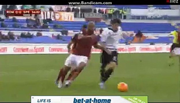 Maicon GETS INJURED ROMA 0-0 SPEZIA 16-12-2015 -