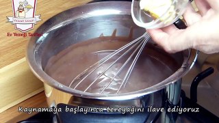 Muzlu Mozaik Pasta Tarifi - Çikolatalı Pudingli Piramit Bisküvili Pasta