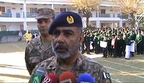 08_x264سانحہ آرمی پبلک سکول کی یاد میں کوہاٹ میں تقریب کے بعدبریگیڈیر محمود اعظم نے دشمن کوسخت پیغام دے رہے ہیں