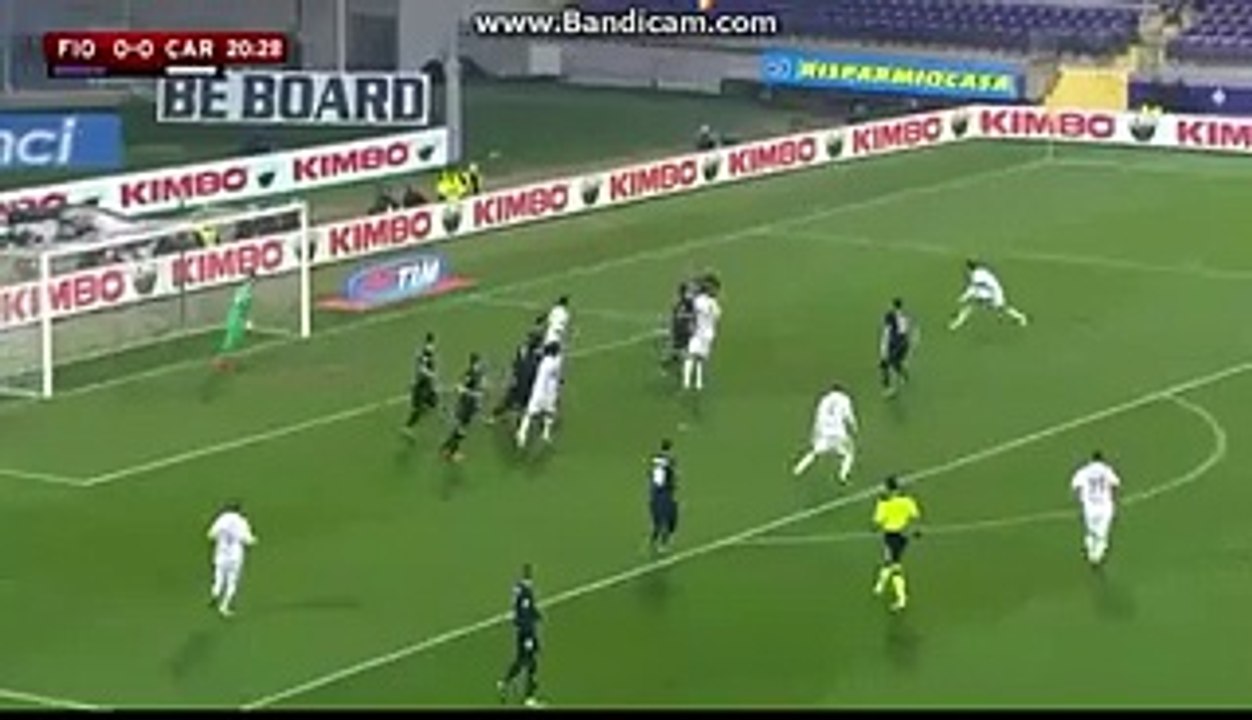 Carpi super free kick chance Fiorentina 0-0 Carpi 16.12.2015