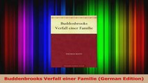 Download  Buddenbrooks Verfall einer Familie German Edition PDF Free