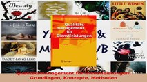 Download  Qualitätsmanagement für Dienstleistungen Grundlagen Konzepte Methoden PDF Online