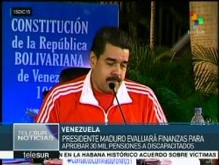 Venezuela evalúa la aprobación de 30 mil pensiones para discapacitados