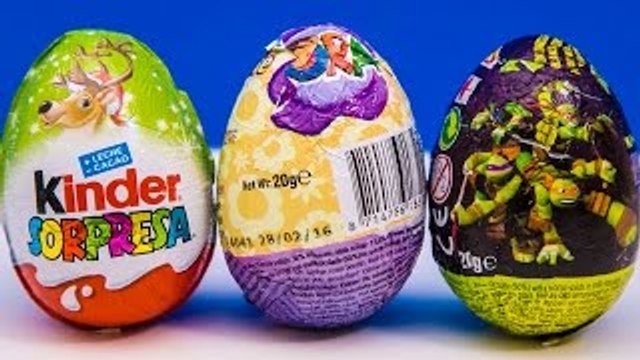 Kinder Surprise eggs Dora Ninja turtles Huevos Kinder Sorpresa Tortugas ninja