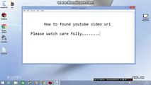 How to find youtube video url