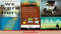 Effective Writing in Psychology Papers Posters and Presentations Download