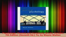 PDF Download  Psychology Themes and Variations Briefer Version 7th Edition Seventh Ed 7e by Wayne Download Online