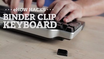 Use Binder Clips as Keyboard Feet