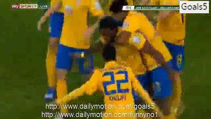 Joseph Baffo Goal Stuttgart 0 - 1 Braunschweig DBF Pokal 16-12-2015