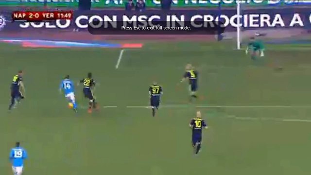 Goal Dries Mertens ~Napoli 2-0 Verona~