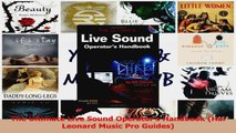 PDF Download  The Ultimate Live Sound Operators Handbook Hal Leonard Music Pro Guides Read Full Ebook