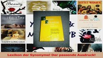 Download  Lexikon der Synonyme Der passende Ausdruck PDF Frei