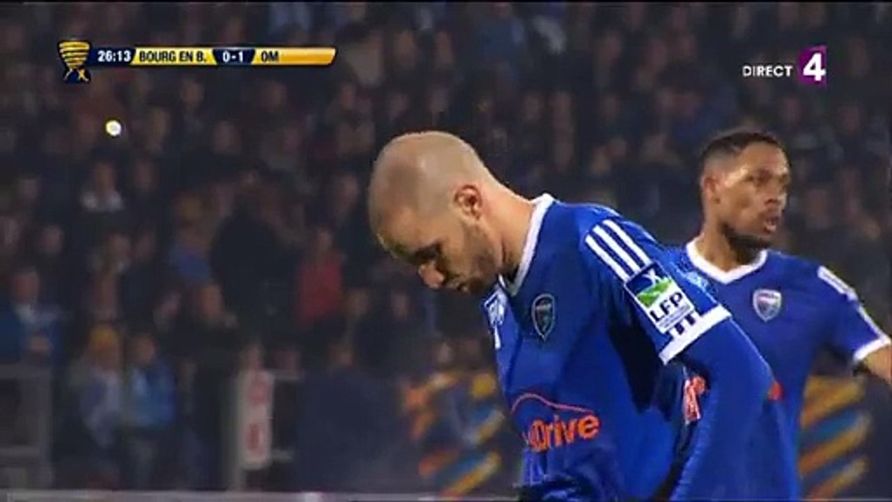 Boussaha Goal - Bourg Peronnas 1-1 Marseille - 16-12-2015 - Coupe de la Ligue